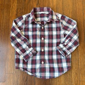 Janie and Jack button down plaid shirt, 18-24mo